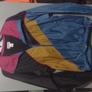 Vintage Reebok Windbreaker Jacket size small Blue Black Retro 80s 90s Athletic